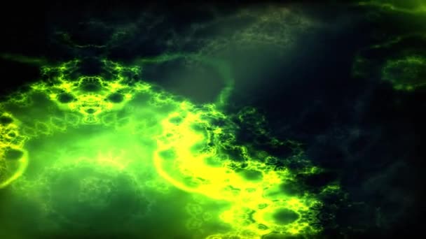 Giftige lawaaierige Fractal Cloud breidt patroon in de ruimte afstand — Stockvideo