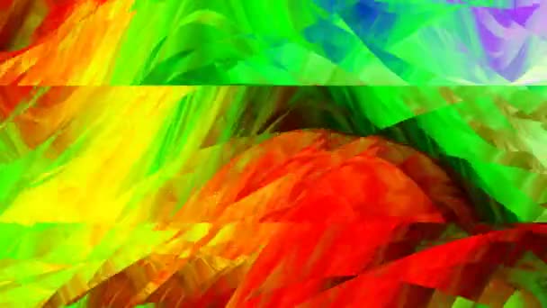 Stripes Cross Wave Pintura em um conjunto abstrato de linhas de cores primárias brilhantes — Vídeo de Stock