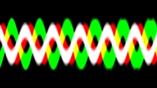 Триплет из сосновых ваек в красно-зеленом и белом — стоковое видео