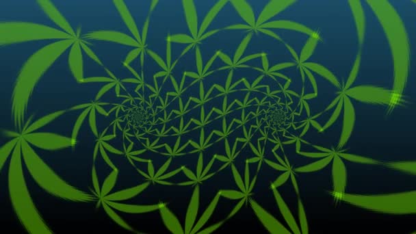 Abstract Achtergrond Trippie Canabis Cannabis Stoner Marijuana bladeren — Stockvideo