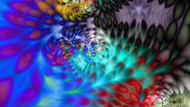 Pazzo fresco interessante Techno Psychedelia Pattern — Video Stock