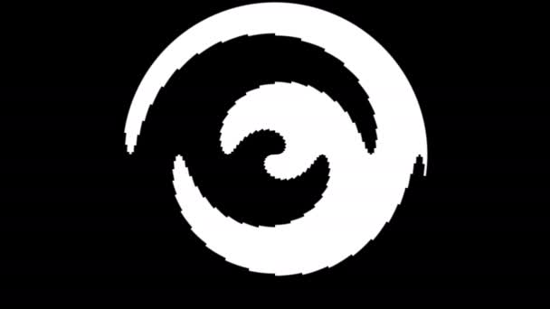 Yin-Yang Σύμβολο Καλλιέργεια Συγχώνευση σε μικρότερα σύμβολα κινεζική φιλοσοφία — Αρχείο Βίντεο