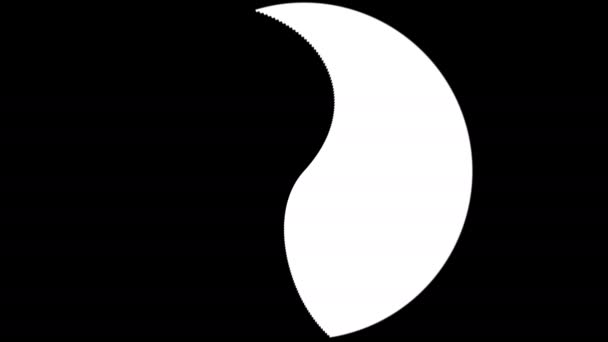 İki Yarı Çemberden Yinyang Yin Yang Sembolü — Stok video