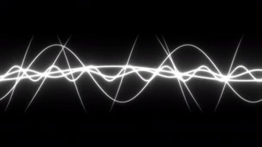 Üstüste binen Beyaz Elektrik Dalga Biçimleri Maskesi