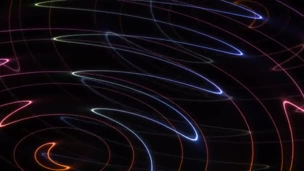 Lignes d'ondes radiales circulaires superposées superposées — Video