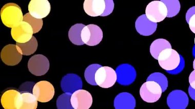 Zıplayan Toplar veya Bokeh Efekti Işıklar Çerçeveyi Doldurmak için Dönüyor