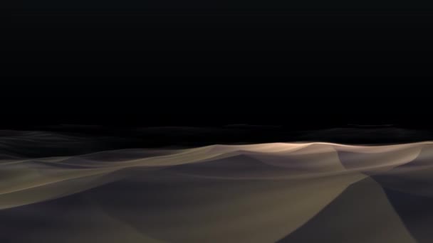Dunas de arena 3d abstractas Desierto polivinílico bajo — Vídeos de Stock