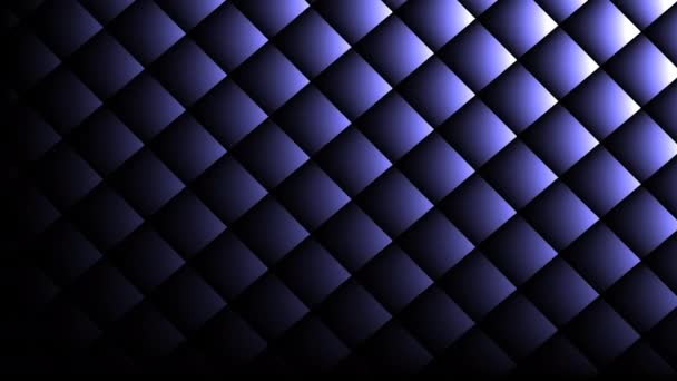 Sharp Blue Metallic Metalowe kwadraty i warstwy Rozwijanie nowoczesnej przyszłości — Wideo stockowe