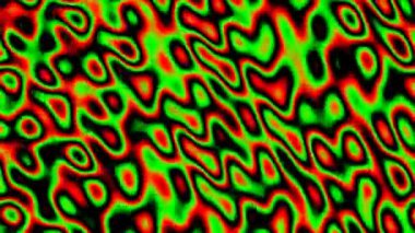 Yeşil Kırmızı ve Siyah Çarpık Yuvarlak Nesneler