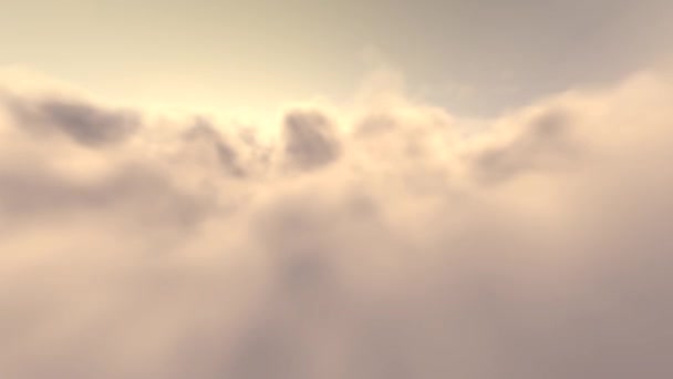 Zburând peste nori frumos zbor Tema de vacanță Cloudscape — Videoclip de stoc
