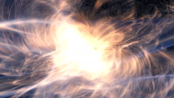 Explosão Supernova de Luz Branca Brilhante Explosão Estrela Espacial Dobrável — Vídeo de Stock