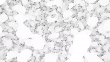 Sonsuz Beyaz Polystyrene Blobs ya da Etkileşimli Sıvı Molekülleri Büyük Kütle