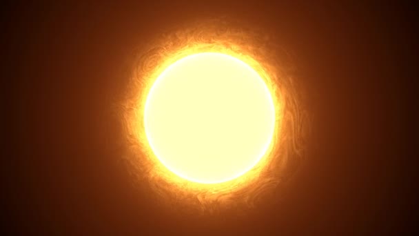 Sol em chamas Energia Solar Star Corona Brilhante Sistema de luz solar em chamas — Vídeo de Stock