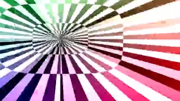 Mycket snabb spinning avrundade rektangulära rum — Stockvideo