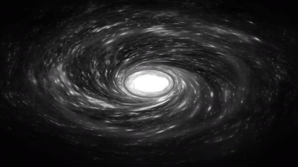 Flying Into a Spinning Gravitationally Distorted Galactic View — Stock Video