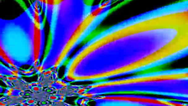 Pád do psychedelického bláznivého abstraktního matematického prostoru — Stock video