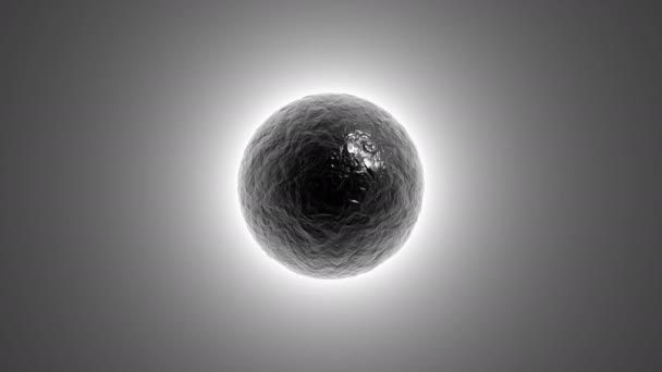 液体水のボールは地球の水の世界を中断惑星ボルスウェット — ストック動画