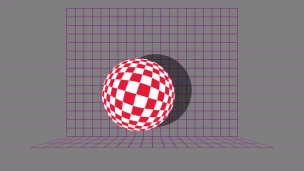 Stuiteren Amiga Boing Ball Demo — Stockvideo