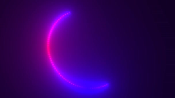 Anello di luci viola rosa Caricamento Spinner Loop rotante — Video Stock