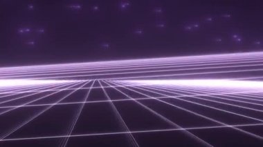 Çılgın Retro Efekti Bükülmüş 80 'lerin Arkaplan Izgara Düzlemi 3d Render