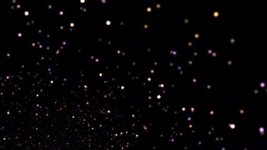 Parlak Noktaların Pembe Yumuşak Yıldız Alanı Arasında Düzensiz Yollarda İlerleme