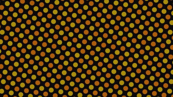 Enkel orange brun Polka Dots flytta något — Stockvideo