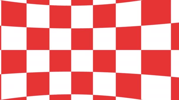 Pasta de fundo vermelho Checkerboard Fundo arredondado macio — Vídeo de Stock