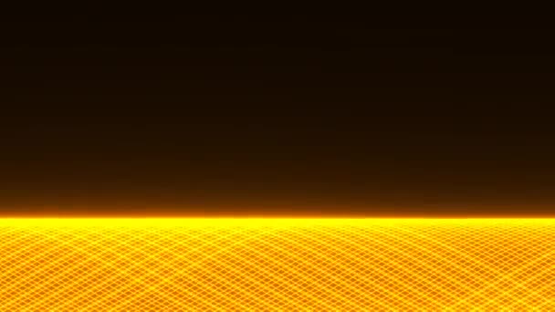 Κορδέλα από συνυφασμένο ζεστό πορτοκαλί φωτεινό φως Laser Fibre Broadband — Αρχείο Βίντεο