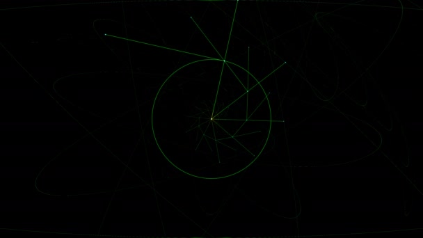 绿色轨道漂移绿色卫星轨道图样 — 图库视频影像