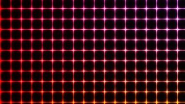 Siyah Arkaplanda Izgara Çizgilerindeki Renklerin Parlak Spektrumu