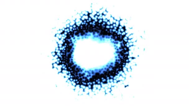 Focus sul cloud centrale con crescenti bolle intorno ai bordi Anello in movimento lento — Video Stock