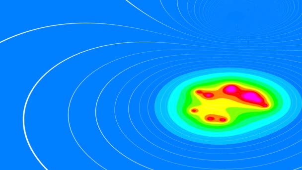 磁気圏磁場を持つ太陽系内の軌道惑星のヒートマップ — ストック動画