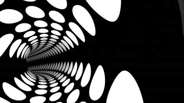 Тоннель из изогнутых дисков для внутреннего тоннеля — стоковое видео