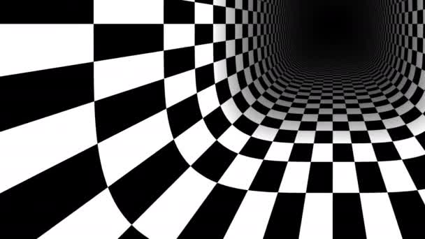 Inside a Rounded Square Tunnel Retro Cube Grid Chess