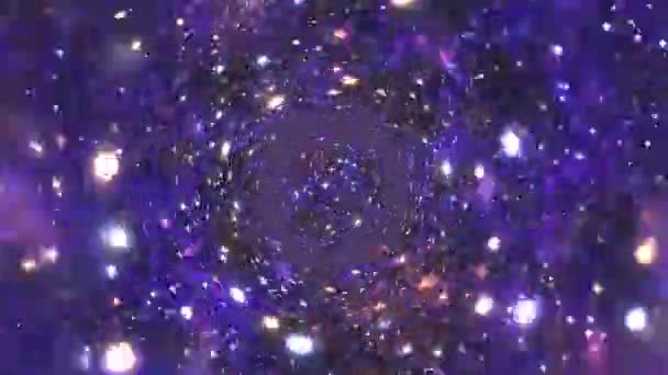 Eterno campo stellare infinito pazzo Warping Spacetime Tunnel Massive Infinite Heat — Video Stock