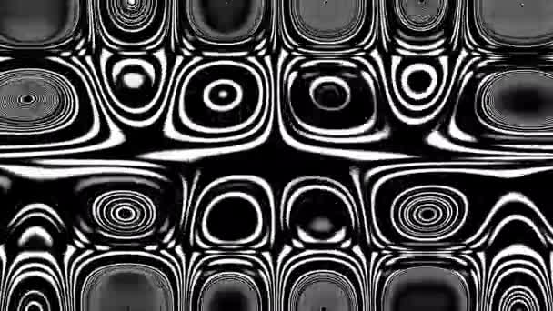 Barres de noir et blanc Grille arrondie fusion — Video