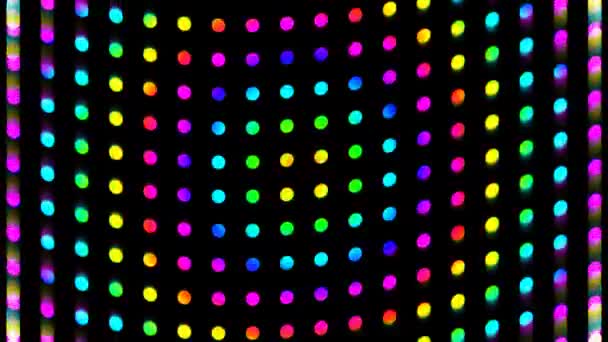 Wiggling Grid Array of Expanding Dancefloor Lights — Stockvideo