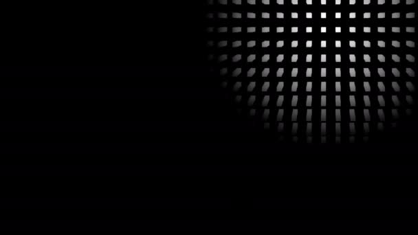 グリッドアレイ上での光の移動均一列マスクフォーカスの行 — ストック動画