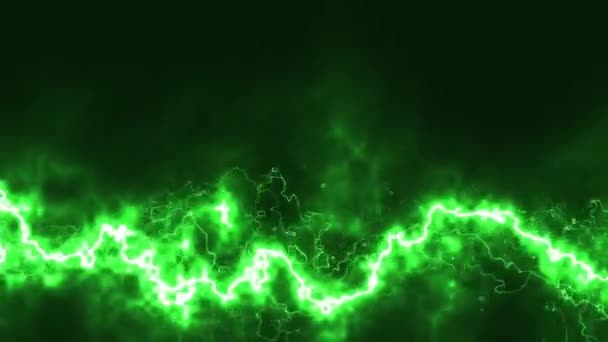 Groene Lightning elektrische boog boogschroefdraad van de lichtstroomspanning — Stockvideo