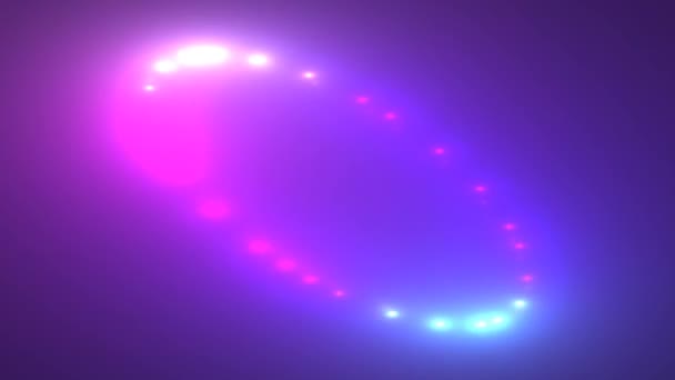 Anello rosa blu di cerchi Tono caldo Spinner — Video Stock