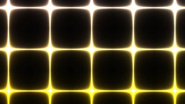 Grille de carrés ronds adoucis verts plusieurs couleurs lumière — Video
