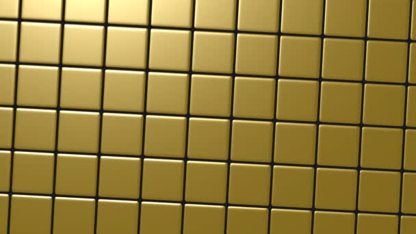 Golden Gold Tiles Platforms Panning Deluxe Luxury Floor — Stok Video