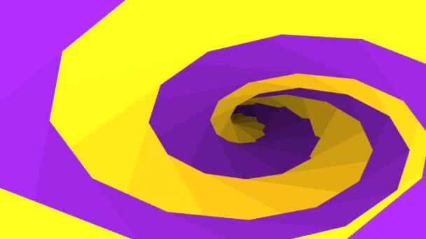 Lage polyinteressante tunnel trechter van spiraalvormige 3d buis — Stockvideo