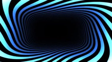 Duvarların Etrafındaki Sonsuz Çizgili Tünel Karanlık Duvarlara