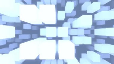 3d Küplerin Izgara Dizisi Alçalıyor