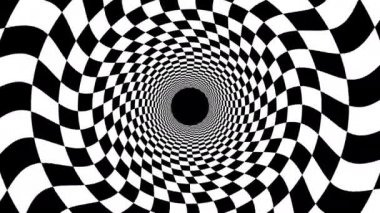 Checkerboard Çizgi Tahta Tünel Oynatıcısını Denetliyor