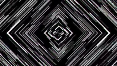 Muhteşem 80 'ler Retro Monokrom Rgb Anaglyph Offset Diamond Rhombus Animasyon Maskesi