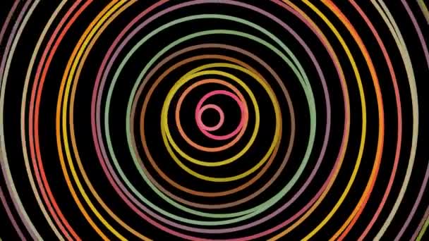 Circles Inside Circles Inside Circles Bouncing Bounds Datenstruktur — Stockvideo