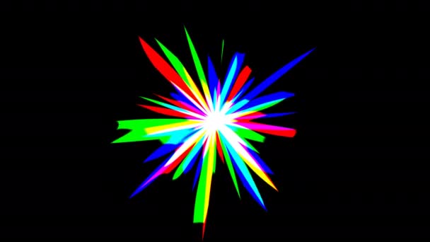 Ostre odłamki płaskiego głównego Rgb Kolorowe światło odpalania Delikatnie — Wideo stockowe