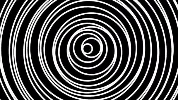 Ringen van Cirkels Offset Centers Spinning Interieurs — Stockvideo